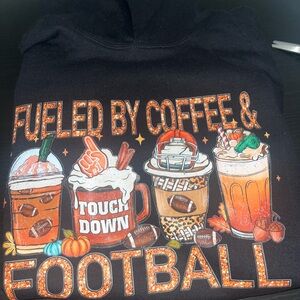 Fueled by coffee & football custom made hoodie